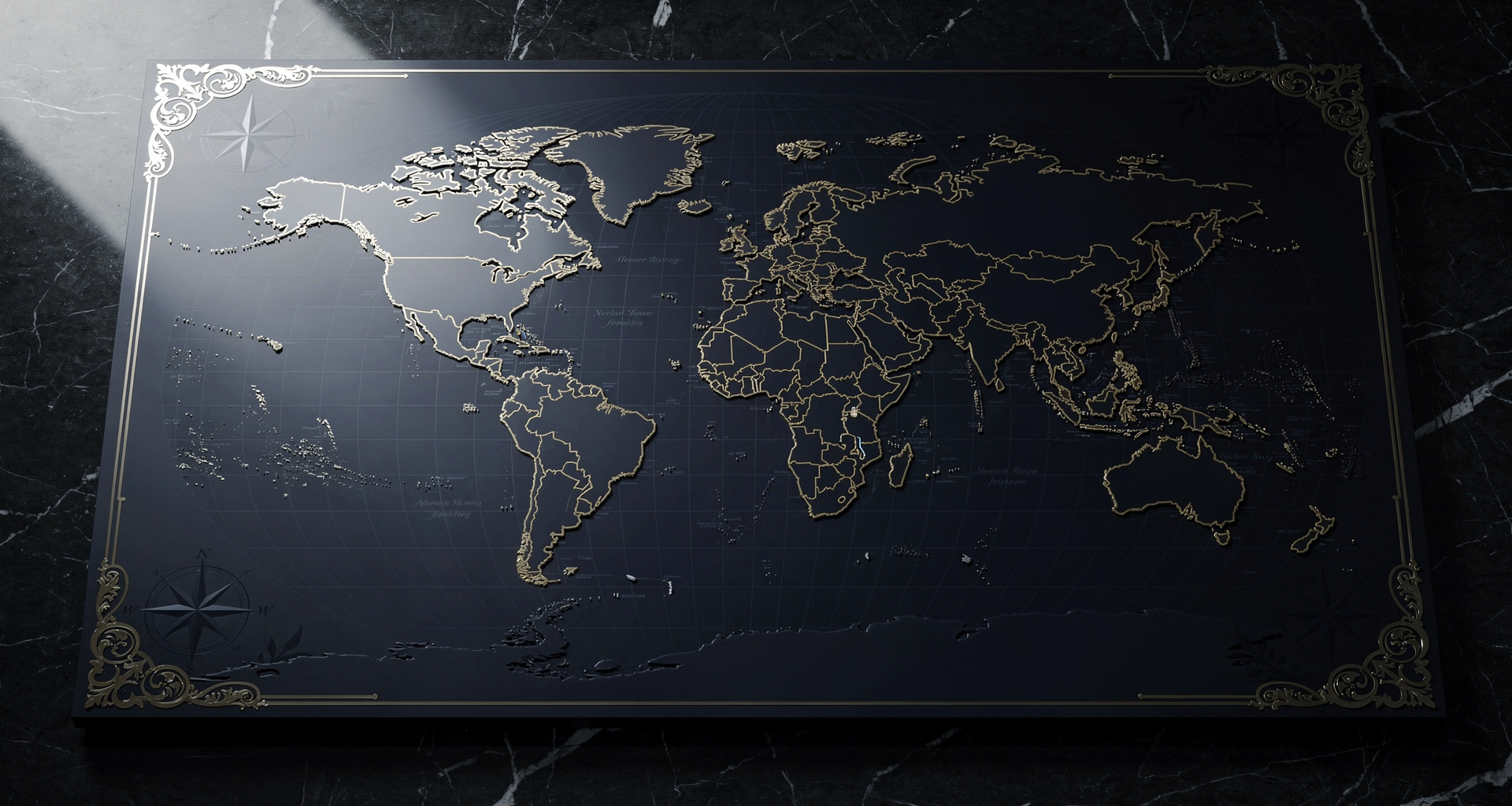 World map showing global investment hubs